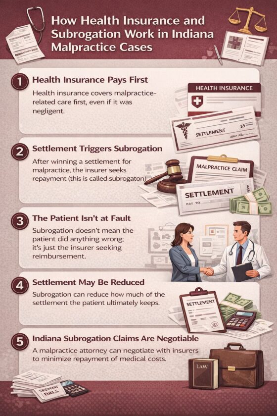 Health Insurance and Subrogation Work in Indiana Medical Malpractice Cases