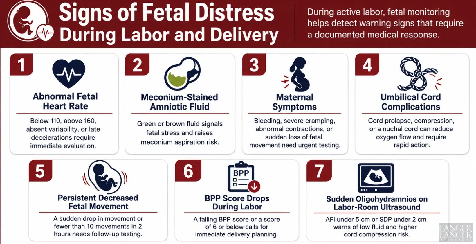 Infographics on Signs of Fetal Distress During Labor and Delivery