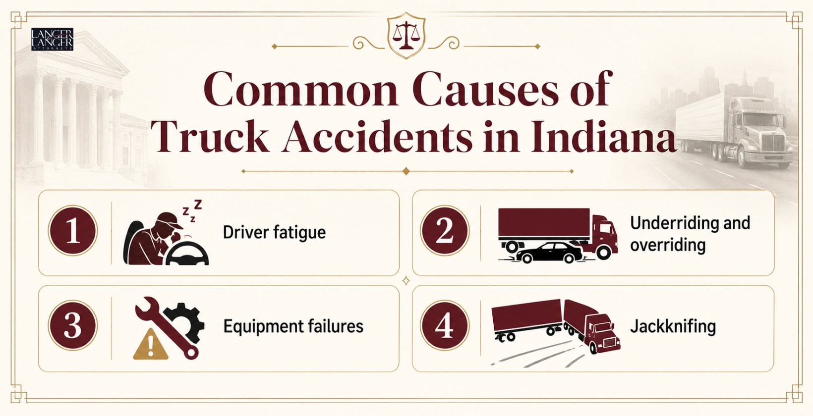 common causes if truck accidents in indiana