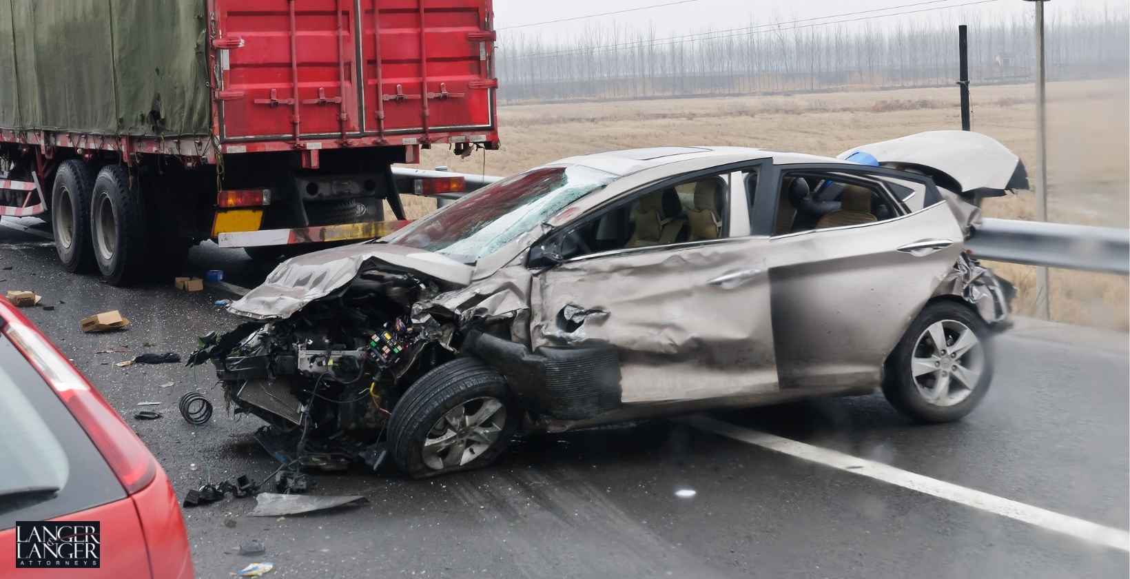 Car Collides With Semi