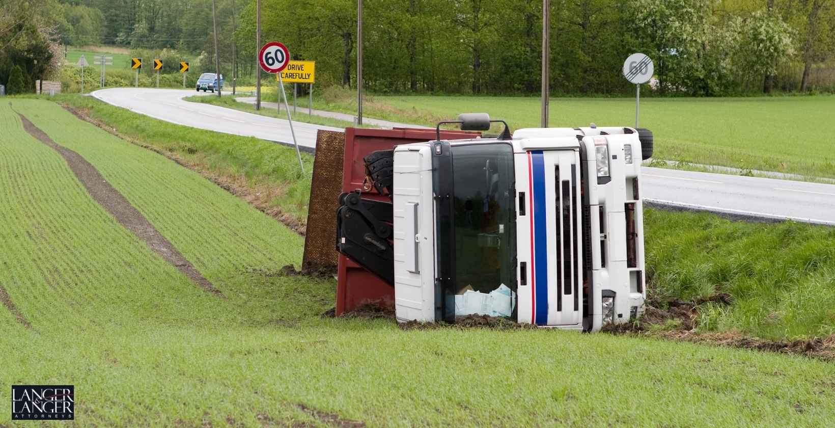 Five Semis Collide on Toll Road